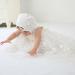 Leideur Baby Long Christening Gowns White Baptism Dress | Special Occasion Dress for Girls 18-24 Months - Buy Online on GoSupps.com