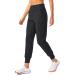 Soothfeel Women's Joggers with Zipper Pockets High Waisted Athletic Workout Yoga Pants Joggers for Women Black Large