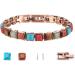 EnerMagiX Copper Magnetic Bracelet with Multi-Color Stones for Men and Women - Adjustable Size | Magnetic Therapy Wristband Gift - Buy Online on GoSupps.com