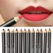 Allbesta 12 Colors Waterproof Lip Liner Pencil Dark Red Brown Lipstick Lip Contour - Buy Online on GoSupps.com
