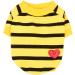 Zweitea Soft Cotton Dog Shirts for Small Dogs - Striped Summer T-Shirts & Heart Sweatshirts for Puppies - Dark Yellow XS - Buy Online on GoSupps.com