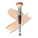 Dual-ended Foundation Brush Double Ended Kabuki Brush Concealer Brush Ideal for Liquid Powder Cream Blending Buffing Concealer Sliver
