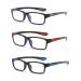 Eyglajdd TR90 Rectangle Two-tone Reading Glasses Reading Aid Blue Light Blocking Glasses 3 Pack Gray-Blue-Red 2.5 x