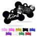 Ibera Gifts - Personalized pendants for medium -sized to large to large dogs and cats in bone shape - engraving dog brand collar dog neck band Name personalized dog (black crown) crown black