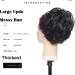Large Updo Messy Bun Hair Extension Wavy With Elastic Rubber Band 80G Synthetic Thick Chignon Donut Ponytail Hairpiece For Women Dark Black 7 Inch (Pack of 1) Dark Black - Buy Online on GoSupps.com