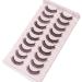 Buy Russian Strip Lashes | Wispy D Curl Faux Mink Eyelashes - 10 Pairs Natural Fluffy Look (12mm) - Buy Online on GoSupps.com