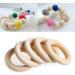 5 Pack Natural Wooden Baby Teething Rings - 55mm DIY Necklace & Bracelet for Tinkering & Easter Decor - Buy Online on GoSupps.com