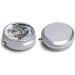 Round Blue Eyed Snow Leopard Print Pill Box | 3 Compartment Portable Pill Organizer | Decorative Metal Pocket Medicine Case - Buy Online on GoSupps.com
