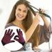 LEEQ 2 Pieces Heat Resistant Gloves Silicone Non-Slip Gloves for Hair Styling Curling Iron Fit All Hand Sizes (Rose red Silicone dots) - Buy Online on GoSupps.com