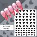 French Smile Design Nail Art Decorations DIY Manicure Love Heart Hollow Nail Sticker Template(05) Style 05 - Buy Online on GoSupps.com