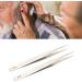 Premium Stainless Steel Tweezers - Precision 2-Part Straight Lace for Hearing Aids & Ingrown Hair - Pointed Needle Precision Tweezers - Buy Online on GoSupps.com