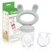 Haakaa Baby Fruit Food Feeder Breastmilk Popsicle Molds BPA Free Silicone Feeder for Safe Infant Self Feeding 4 Month+ (Gray)