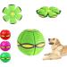 Pet toys frisbee ball flying ball dog toys ball flying saucer ball flying saucer ball for dogs interactive dog toys frisbee for dog training throwing catching playing ufo-green ball