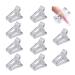 Nail tips clips 10 pieces transparent nail clips nail art tool clear polygel fast building fingernail DIY manicure nail brackets plastic clip for nail extension (10 pieces) 1 piece (10 pack)