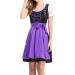 Robe Dirndl pour femme - Tablier en dentelle - Pour la f te de la bi re - Robe traditionnelle de f te de la bi re - Costume traditionnel bavarois - Costume de carnaval pour f te th me S Lilas