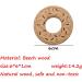 Organic Wooden Donuts - Natural Handmade Beech Wood Animal Shapes for DIY Home Decor - Buy Online on GoSupps.com