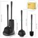 Uptronic Toilet Plunger & Brush Set with Holder - 2-in-1 Bathroom Cleaning Combo (Black) | Heavy Duty Bowl Brush with Modern Caddy Stand - Buy Online on GoSupps.com