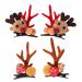 Lurrose Christmas Antler Hair Clips - 2 Pairs Reindeer Hair Accessories for Party & Cosplay | International Shipping Available - Buy Online on GoSupps.com