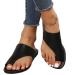 Hallux Valgus Womens Beach Sandals Spring Casual Big Toe Foot Correction Slippers Summer Lightweight Non-Slip Orthopedic Bunion Flip Flops for Walking/Outdoor Travel (Color : Black Size : 8) 8 Black
