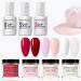 Magnet Gel Nail Polish Dip Powder Nail Kit Nude Pink Glitter 6 Colors Acrylic Dipping Powder System Kit For French Nail Manicure Nail Art Set 10ml Glitter Gel (A One Size) One Size A - Buy Online on GoSupps.com