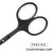 LIVINGO 3.75 Premium Curved Nose Hair Scissors with Safety Blades for Facial, Ear, and Eyebrow Trimming (Black) - Buy Online on GoSupps.com
