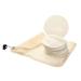 Honrane Cotton Pad Holder Cosmetic Cotton Pad Organizer 12Pcs/Set Makeup Remover Pad Facial Cleansing Reusable Round Puffs with Mesh Bag for Home Use Cotton