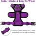 Breakproof Cat Leash Set & Adjustable Soft Vest for Kittens - Reflective Stripes & Purple Dishes (Small) - Buy Online on GoSupps.com