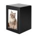 NEWDREAM:pet Cremation Box with Photo Frame,Dog urns for Ashes,pet Urns, Dog Cremation Box for Ashes, Pet Ashes Photo Box,Ash Box for Cat or Dog, Wood Keepsake Memorial Urns. (Black) black S