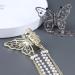 2Pcs Rhinestone Butterfly Hair Clips - Gold & Black | Strong Hold Hair Jaw Clips | French Hair Accessories with Tassel Design - Buy Online on GoSupps.com