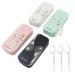 4 Portable travel tooth-floss dispensing with 48 dental floss picks reusable travel tooth-floss dispensing dental floss-picking covers dental floss organizer dental silk storage box for trips (4 colors) 4COLOR