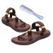 Wygwlg Mens Orthopedic Corrector Sandal Men's Summer Adjustable Breathable Ring Toe Bunion Corrector Sandals Fathers Day Funny Gifts for Dad from Daughter Son Open Toe Beach Sandals 6 Brown