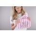 Stylbreaker Women Striped Statement Beauty Bag - I Need Lipstick Print Pink & White Cosmetic Makeup Bag - Perfect for Travel & Daily Use - Buy Online on GoSupps.com