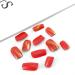 Sethexy Glossy Square Cat Eye Nails - Medium Sparkle Red Acrylic Fake Nail Tips for Women & Girls - 24Pcs Complete Cover - Buy Online on GoSupps.com
