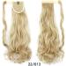 iLUU 18" Daily Use Curly Wavy Styled Clip In Wrap Around Ponytail Hair Extension Synthetic Hairpiece 100g 22H613 Light Blonde and Bleach Blonde Ponytails Hair Pieces Extensions 22/613-light blonde/bleach blonde - Buy Online on GoSupps.com