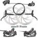 JFOYH 4-Piston MTB Hydraulic Brake Set with 160mm Floating Disc Rotors, Front and Rear Hydraulic Disc Brake Kit for MTB(Pre-Bled, Included Original Pads) MT2000-4 Piston Left-Front&Right-Rear