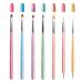 Nail Art Brushes Dpolla 7PCS Nail Art Brush Set Gel Polish Nail Art Design Pen Painting Tools with Nail Extension Gel Brush  Builder Nail Gel Brush  Nail Art Liner Brush and Nail Dotting Pen Salon Perfect For Home DIY Ma...