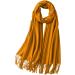 Winter Cotton Scarf for Women - Classic Poncho with Button - Cold Weather Versatile One Size Yellow - Buy Online on GoSupps.com