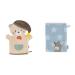Fehn Washcloth Bear - Washcloth with animal motif & Sterntaler 7202000 Washcloth Emmi blue Bundle with Washcloth Emmi