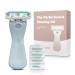 4-Blade Metal Razor Handle Makes Shaving A Hassle-Free Experience for Men and Women + 4 Cartridges One-touch Replacement Razor Cartridge