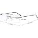 Eyekepper Men's Frameless Reading Glasses +3.00 Silver - Rectangle Rimless Reader Eyeglasses - Buy Online on GoSupps.com