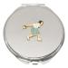 Lady Bowler Enamel Compact Mirror Handbag Gift With Free Engraving 41