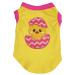 Petitebella Chick Egg Puppy Dog Shirt (Yellow/Hot Pink, Medium) Medium Yellow/Hot Pink