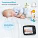 Baby Monitor with Remote Pan-Tilt-Zoom Camera  3.5 Large Display Video Baby Monitor with Camera and Audio |Infrared Night Vision |Two Way Talk | Room Temperature| Lullabies and 960ft Range (V2) - Buy Online on GoSupps.com
