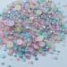 60g Resin Rhinestones & Pearls Mix, AB Color Half Pearl Flatback Rhinestones - 3mm to 10mm, for Crafts, Nail Art & Face, Light Pink Blue Series - Buy Online on GoSupps.com
