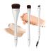 Makeup Brushes Set - Foundation Concealer Dual Ended Eyebrow & Eyelash Brushes - Achieve Perfect Blends for Flawless Cosmetics Application