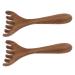 Happyyami 2pi ces Outil Massage Gua Sha Bois Pour D tente Du Chevelu Et Massage Des Points Acupuncture Mini Peigne Manuel Portable Pour Relaxation Visage Et Stimulation Chevelu