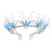 IYOU Crystal Princess Wedding Headband Blue Rhinestone Hair Bands Sparkly Birthday Communion Hair Accessories for Flower Girls