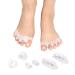 Toe spreader gel toe correction hallux valgus correction for hammer toe pain relief toe separator silicone for curved & overlapping toes super soft comfortable and high lifespan