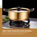Stainless Steel Gold Kitchen Ramen Noodle Kitchen Korean Ramen Cooking Kitchen for Noodle Kitchen (Color : Golden Size : 26X18X8.5CM) (Gold 26X18X8.5CM - Buy Online on GoSupps.com