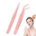 Evember tweezers for scrapbooking stickers brackets for scrapbooking accessories 2 eyelashes DIY-with cover DIY eyelashes and stickers craft tweezers pink